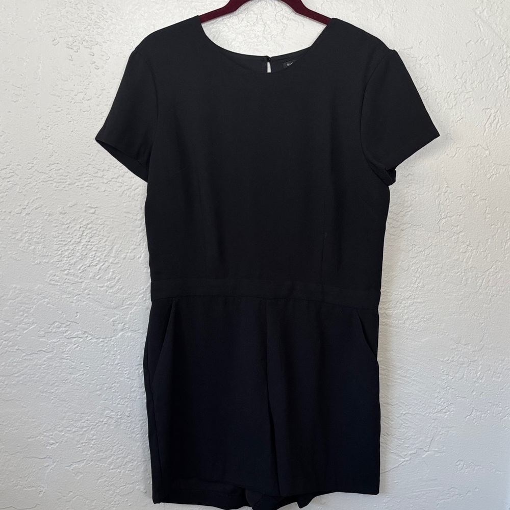 Banana Republic Factory Black One Piece Zip Back Romper 12